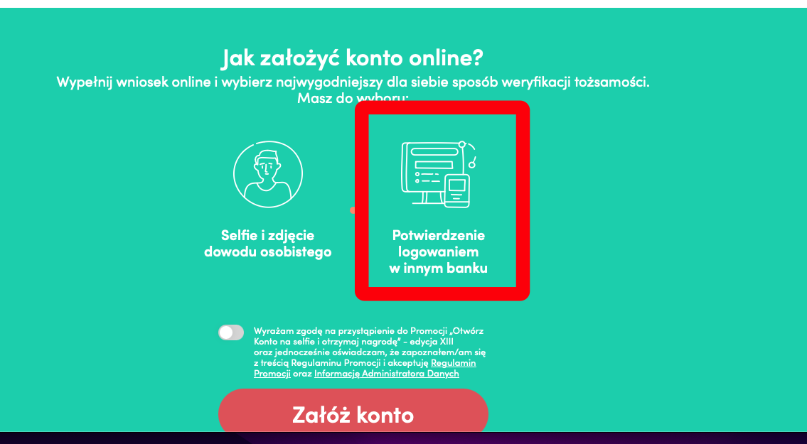 Zakładanie konta online w Pekao Banku